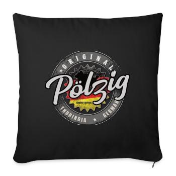 Original Germany Thüringen Pölzig - Sofakissenbezug 45 x 45 cm - Schwarz - Vorne