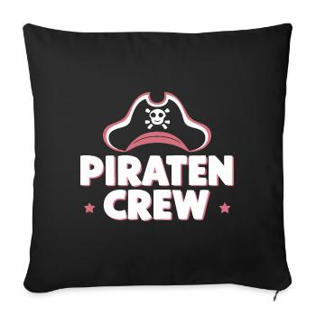 Pirate Carnaval Carnaval Déguisement - Housse de coussin décorative 45 x 45 cm - noir - Devant