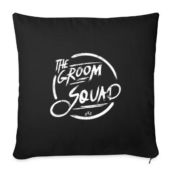 The groom squad bachelor party design - Sofa pillowcase 17,3'' x 17,3'' (45 x 45 cm) - black - Front
