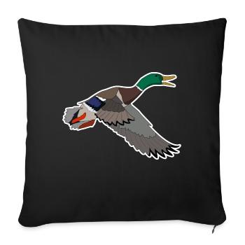 Mallard motif - Sofa pillowcase 17,3'' x 17,3'' (45 x 45 cm) - black - Front