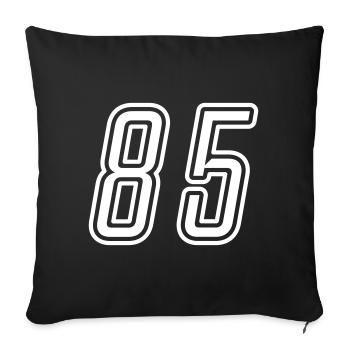 85 Numéro de numéro - Housse de coussin décorative 45 x 45 cm - noir - Devant