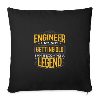 Engineer Gift Idea Engineer I Am Not Getting Old - Sofa pillowcase 17,3'' x 17,3'' (45 x 45 cm) - black - Front