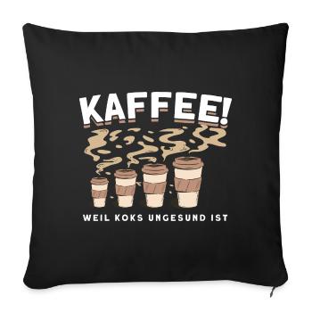 Kaffee - Sofakissenbezug 45 x 45 cm - Schwarz - Vorne