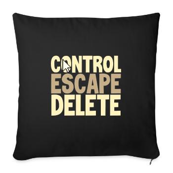 Anti Harcèlement Cadeaux Contrôle Évasion Supprimer Anti - Housse de coussin décorative 45 x 45 cm - noir - Devant