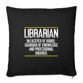Bibliothécaire Gardien des Dons des Livres Gardien de - Housse de coussin décorative 45 x 45 cm - noir - Devant