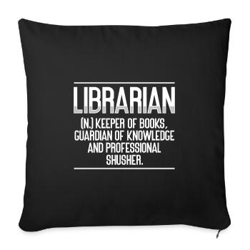 Bibliothécaire Idée Cadeau Gardien des Livres Gardien de - Housse de coussin décorative 45 x 45 cm - noir - Devant