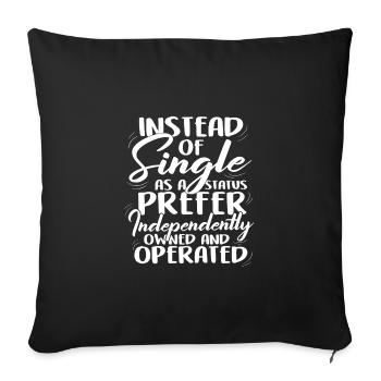 Anstelle von Single Independent Owned und - Sofakissenbezug 45 x 45 cm - Schwarz - Vorne