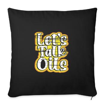Huiles essentielles Cadeau let’s Talk Huiles Fun Essential - Housse de coussin décorative 45 x 45 cm - noir - Devant