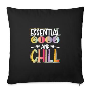Huiles essentielles et huiles essectaires Chill Fun - Housse de coussin décorative 45 x 45 cm - noir - Devant