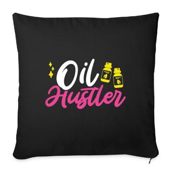 Oil Hustler Gift Fun Huiles essentielles - Housse de coussin décorative 45 x 45 cm - noir - Devant