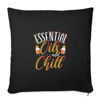 EO Humor Huiles essentielles et huiles essentielles Chill - Housse de coussin décorative 45 x 45 cm - noir - Devant