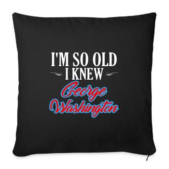 Retirement Humor So Old I Knew George Washington - Sofa pillowcase 17,3'' x 17,3'' (45 x 45 cm) - black - Front