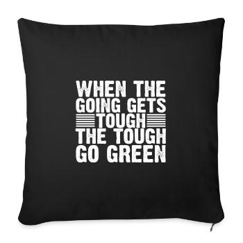 Les cadeaux des écologistes quand les choses se corsent - Housse de coussin décorative 45 x 45 cm - noir - Devant