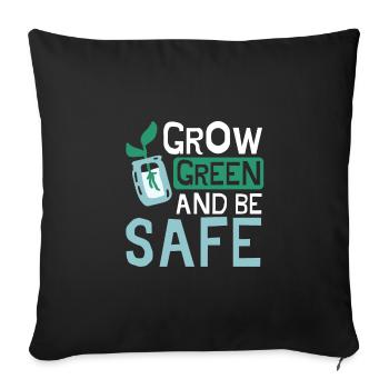 Écologiser et être en sécurité Changement climatique - Housse de coussin décorative 45 x 45 cm - noir - Devant