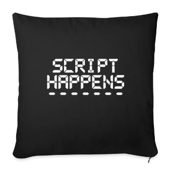 Computerprogrammierskript passiert Programmierer - Sofakissenbezug 45 x 45 cm - Schwarz - Vorne