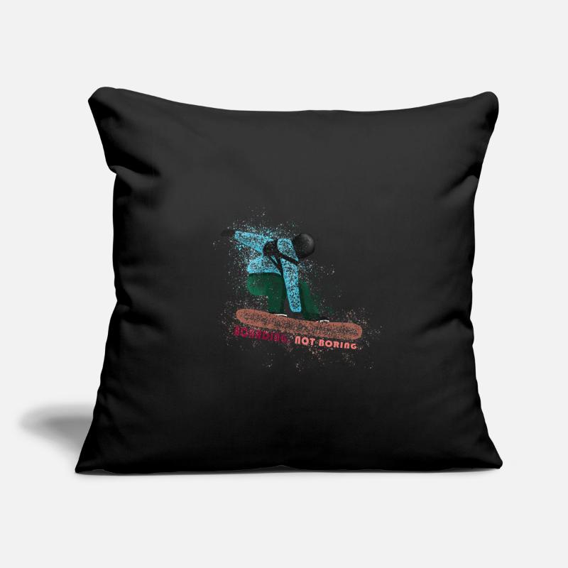 Boarding not boring - snowboarding Sofa pillowcase 17,3'' x 17,3'' (45 x 45 cm)