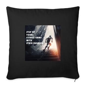 Towerrunning, Stairclimbing Elite Workout - Sofa pillowcase 17,3'' x 17,3'' (45 x 45 cm) - black - Front