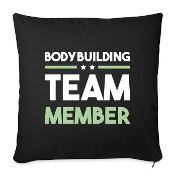 Équipe de musculation - Housse de coussin décorative 45 x 45 cm - noir - Devant