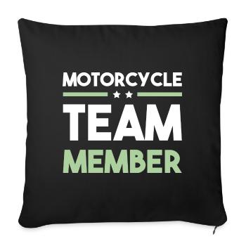 Motorcycle Team - Sofakissenbezug 45 x 45 cm - Schwarz - Vorne