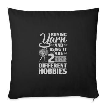 Stricken Humor Garn kaufen und verwenden 2 - Sofakissenbezug 45 x 45 cm - Schwarz - Vorne