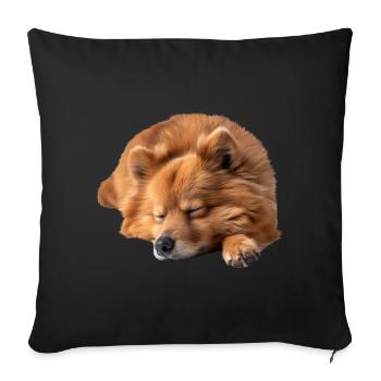 Spitz finlandais - Housse de coussin décorative 45 x 45 cm - noir - Devant