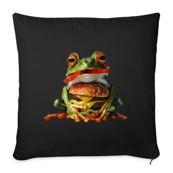 Frog - Sofa pillowcase 17,3'' x 17,3'' (45 x 45 cm) - black - Front