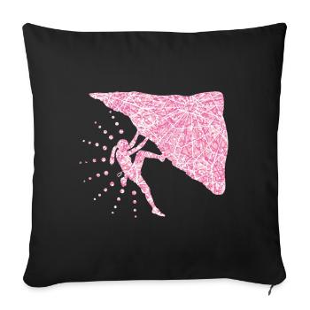 Mom climb mountains - Sofa pillowcase 17,3'' x 17,3'' (45 x 45 cm) - black - Front
