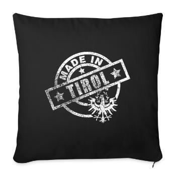 Fabriqué en dialecte tyrol Armoiries Eagle Gift - Housse de coussin décorative 45 x 45 cm - noir - Devant