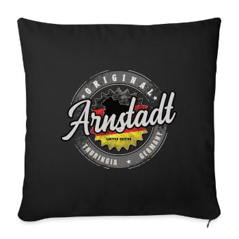 Allemagne d’origine Thuringe Arnstadt - Housse de coussin décorative 45 x 45 cm - noir - Devant