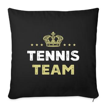 Tennis Team - Sofa pillowcase 17,3'' x 17,3'' (45 x 45 cm) - black - Front