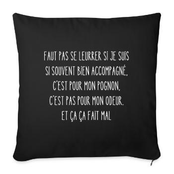 faut pas se leurrer - Housse de coussin décorative 45 x 45 cm - noir - Devant