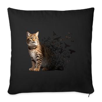 Lynx - Housse de coussin décorative 45 x 45 cm - noir - Devant
