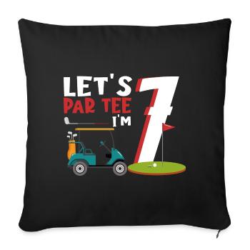 Geschenk für Minigolfspieler - Sofakissenbezug 45 x 45 cm - Schwarz - Vorne