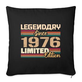 1976 Vintage 1976 Birthday Born In 1976 - Sofa pillowcase 17,3'' x 17,3'' (45 x 45 cm) - black - Front