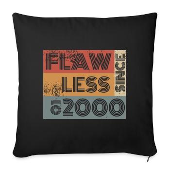 25ème Anniversaire Sans défaut depuis 01/2000 - Housse de coussin décorative 45 x 45 cm - noir - Devant