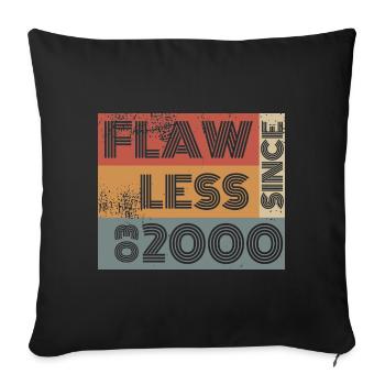 25ème Anniversaire Sans défaut depuis 03/2000 - Housse de coussin décorative 45 x 45 cm - noir - Devant