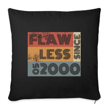 25ème Anniversaire Sans défaut depuis 05/2000 - Housse de coussin décorative 45 x 45 cm - noir - Devant