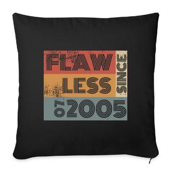 20ème Anniversaire Sans défaut depuis 07/2005 - Housse de coussin décorative 45 x 45 cm - noir - Devant