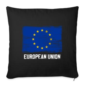 Europe - Housse de coussin décorative 45 x 45 cm - noir - Devant