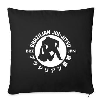 BJJ Jiu-Jitsu Brésilien - Housse de coussin décorative 45 x 45 cm - noir - Devant