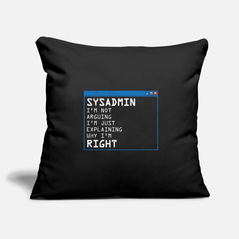 System Admin Administrator computer programmer Sofa pillowcase 17,3'' x 17,3'' (45 x 45 cm)