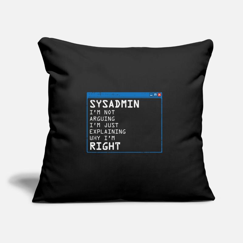 System Admin Administrator computer programmer Sofa pillowcase 17,3'' x 17,3'' (45 x 45 cm)