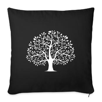 Baum - Sofakissenbezug 45 x 45 cm - Schwarz - Vorne
