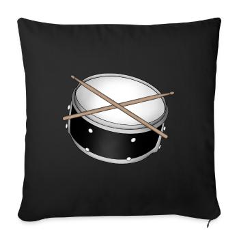 Trommel - Sofakissenbezug 45 x 45 cm - Schwarz - Vorne
