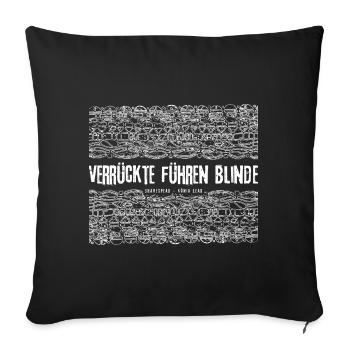 Wisdom - quote from KING LEAR 2 - Sofa pillowcase 17,3'' x 17,3'' (45 x 45 cm) - black - Front