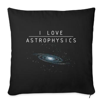 I love astrophysics - Sofa pillowcase 17,3'' x 17,3'' (45 x 45 cm) - black - Front