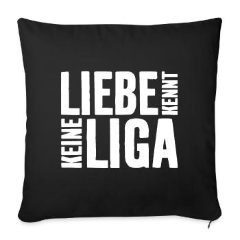 LIEBE KENNT KEINE LIGA - Sofakissenbezug 45 x 45 cm - Schwarz - Vorne