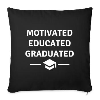 Degree University Students Motivation - Sofa pillowcase 17,3'' x 17,3'' (45 x 45 cm) - black - Front