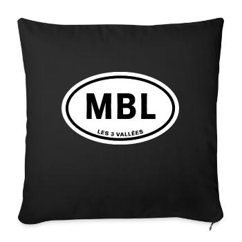 MBL Méribel - Sofa pillowcase 17,3'' x 17,3'' (45 x 45 cm) - black - Front