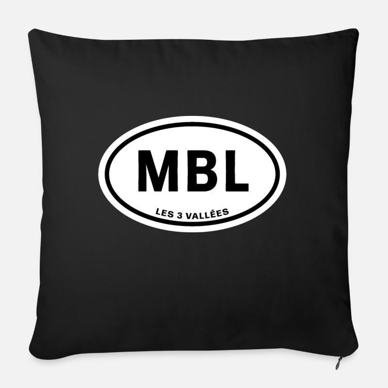 MBL Méribel - Housse de coussin décorative 45 x 45 cm - noir